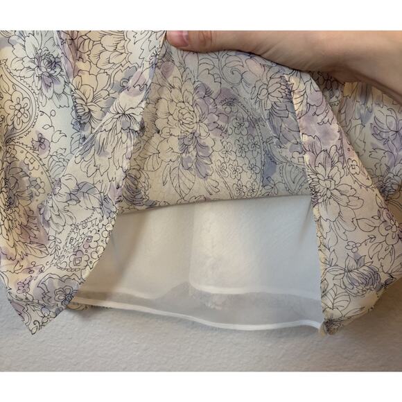 Identity by Lord and Taylor Silk Top Floral Paisley Y2K 90's Fairy Core Preppy - Picture 4 of 7